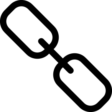 Zincir simgesi PNG biçimi basit siyah ve beyaz vektör illüstrasyonunda bağlantı birliği güvenlik ve gücünü temsil eden dijital tasarım kullanıcı arayüzü için mükemmel modern uygulama logosu minimal web ögesi