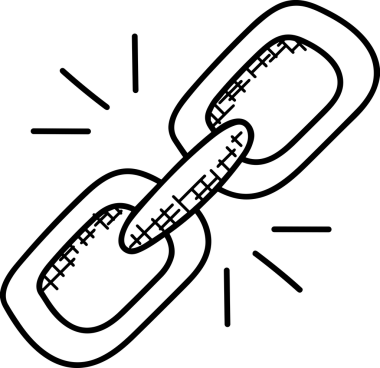 Zincir simgesi PNG biçimi basit siyah ve beyaz vektör illüstrasyonunda bağlantı birliği güvenlik ve gücünü temsil eden dijital tasarım kullanıcı arayüzü için mükemmel modern uygulama logosu minimal web ögesi