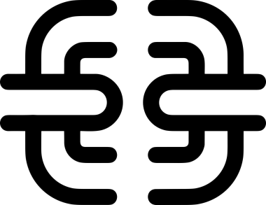 Zincir simgesi PNG biçimi basit siyah ve beyaz vektör illüstrasyonunda bağlantı birliği güvenlik ve gücünü temsil eden dijital tasarım kullanıcı arayüzü için mükemmel modern uygulama logosu minimal web ögesi