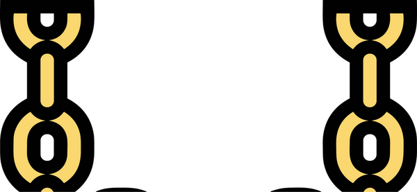 Zincir simgesi PNG biçimi basit siyah ve beyaz vektör illüstrasyonunda bağlantı birliği güvenlik ve gücünü temsil eden dijital tasarım kullanıcı arayüzü için mükemmel modern uygulama logosu minimal web ögesi