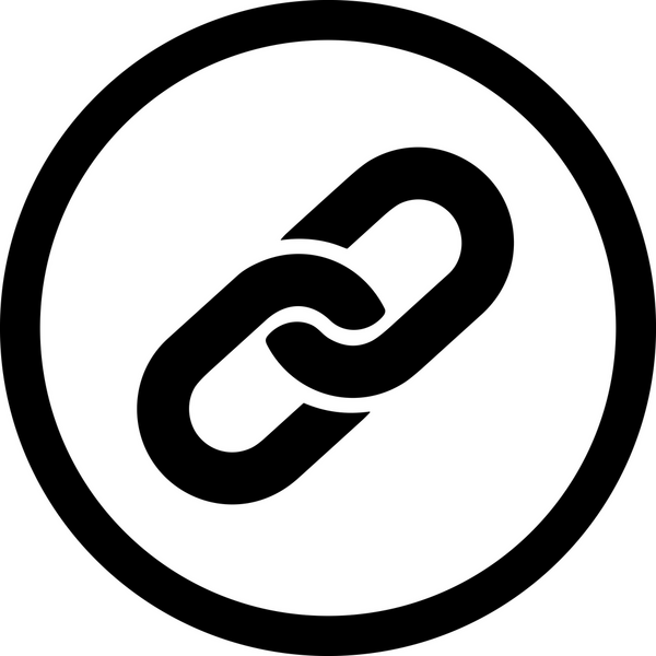 Zincir simgesi PNG biçimi basit siyah ve beyaz vektör illüstrasyonunda bağlantı birliği güvenlik ve gücünü temsil eden dijital tasarım kullanıcı arayüzü için mükemmel modern uygulama logosu minimal web ögesi