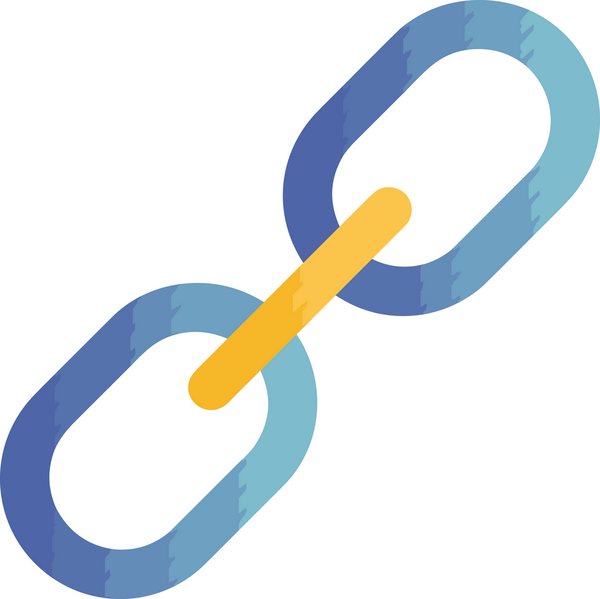 Zincir simgesi PNG biçimi basit siyah ve beyaz vektör illüstrasyonunda bağlantı birliği güvenlik ve gücünü temsil eden dijital tasarım kullanıcı arayüzü için mükemmel modern uygulama logosu minimal web ögesi