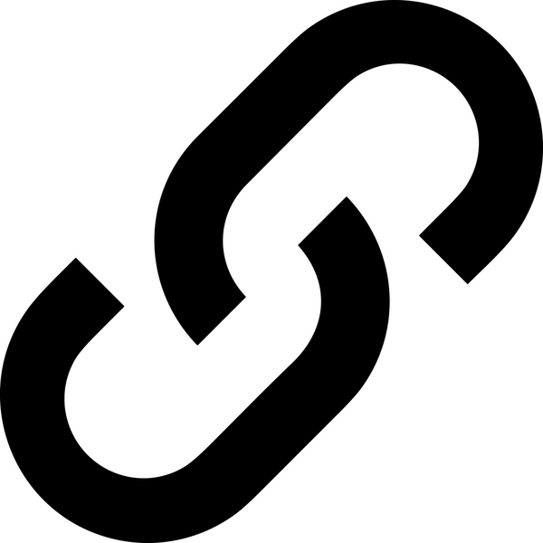 Zincir simgesi PNG biçimi basit siyah ve beyaz vektör illüstrasyonunda bağlantı birliği güvenlik ve gücünü temsil eden dijital tasarım kullanıcı arayüzü için mükemmel modern uygulama logosu minimal web ögesi