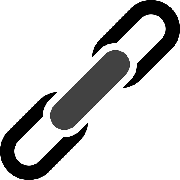 Zincir simgesi PNG biçimi basit siyah ve beyaz vektör illüstrasyonunda bağlantı birliği güvenlik ve gücünü temsil eden dijital tasarım kullanıcı arayüzü için mükemmel modern uygulama logosu minimal web ögesi