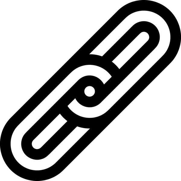 Zincir simgesi PNG biçimi basit siyah ve beyaz vektör illüstrasyonunda bağlantı birliği güvenlik ve gücünü temsil eden dijital tasarım kullanıcı arayüzü için mükemmel modern uygulama logosu minimal web ögesi