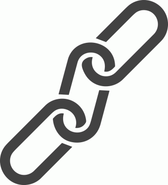 Zincir simgesi PNG biçimi basit siyah ve beyaz vektör illüstrasyonunda bağlantı birliği güvenlik ve gücünü temsil eden dijital tasarım kullanıcı arayüzü için mükemmel modern uygulama logosu minimal web ögesi