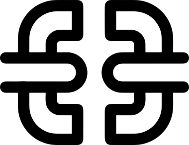 Zincir simgesi PNG biçimi basit siyah ve beyaz vektör illüstrasyonunda bağlantı birliği güvenlik ve gücünü temsil eden dijital tasarım kullanıcı arayüzü için mükemmel modern uygulama logosu minimal web ögesi