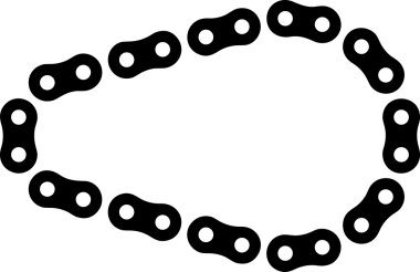 Zincir simgesi PNG biçimi basit siyah ve beyaz vektör illüstrasyonunda bağlantı birliği güvenlik ve gücünü temsil eden dijital tasarım kullanıcı arayüzü için mükemmel modern uygulama logosu minimal web ögesi