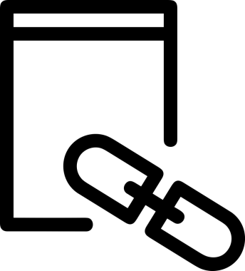 Zincir simgesi PNG biçimi basit siyah ve beyaz vektör illüstrasyonunda bağlantı birliği güvenlik ve gücünü temsil eden dijital tasarım kullanıcı arayüzü için mükemmel modern uygulama logosu minimal web ögesi