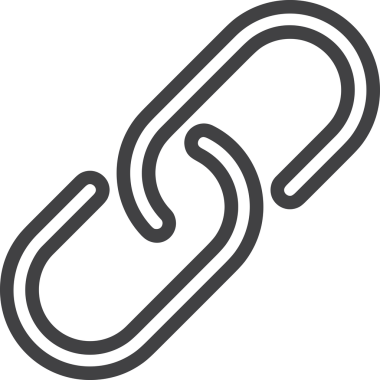 Zincir simgesi PNG biçimi basit siyah ve beyaz vektör illüstrasyonunda bağlantı birliği güvenlik ve gücünü temsil eden dijital tasarım kullanıcı arayüzü için mükemmel modern uygulama logosu minimal web ögesi