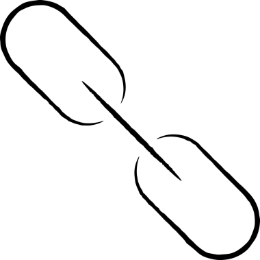 Zincir simgesi PNG biçimi basit siyah ve beyaz vektör illüstrasyonunda bağlantı birliği güvenlik ve gücünü temsil eden dijital tasarım kullanıcı arayüzü için mükemmel modern uygulama logosu minimal web ögesi