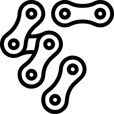 Zincir simgesi PNG biçimi basit siyah ve beyaz vektör illüstrasyonunda bağlantı birliği güvenlik ve gücünü temsil eden dijital tasarım kullanıcı arayüzü için mükemmel modern uygulama logosu minimal web ögesi