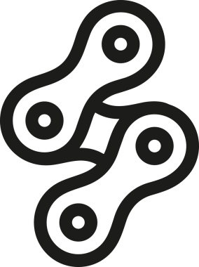 Zincir simgesi PNG biçimi basit siyah ve beyaz vektör illüstrasyonunda bağlantı birliği güvenlik ve gücünü temsil eden dijital tasarım kullanıcı arayüzü için mükemmel modern uygulama logosu minimal web ögesi