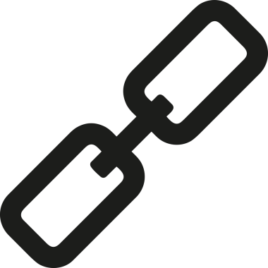 Zincir simgesi PNG biçimi basit siyah ve beyaz vektör illüstrasyonunda bağlantı birliği güvenlik ve gücünü temsil eden dijital tasarım kullanıcı arayüzü için mükemmel modern uygulama logosu minimal web ögesi