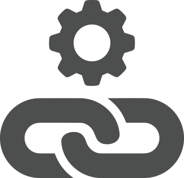 Zincir simgesi PNG biçimi basit siyah ve beyaz vektör illüstrasyonunda bağlantı birliği güvenlik ve gücünü temsil eden dijital tasarım kullanıcı arayüzü için mükemmel modern uygulama logosu minimal web ögesi