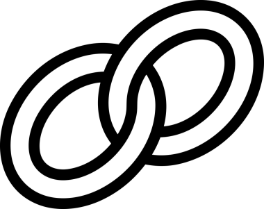 Zincir simgesi PNG biçimi basit siyah ve beyaz vektör illüstrasyonunda bağlantı birliği güvenlik ve gücünü temsil eden dijital tasarım kullanıcı arayüzü için mükemmel modern uygulama logosu minimal web ögesi