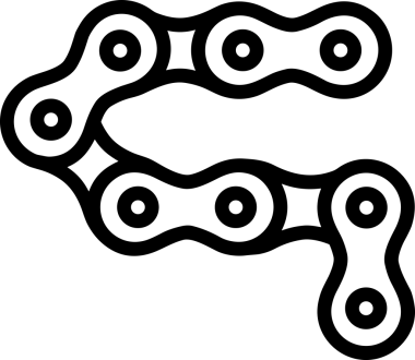 Zincir simgesi PNG biçimi basit siyah ve beyaz vektör illüstrasyonunda bağlantı birliği güvenlik ve gücünü temsil eden dijital tasarım kullanıcı arayüzü için mükemmel modern uygulama logosu minimal web ögesi