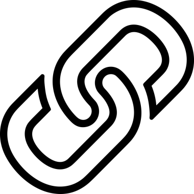 Zincir simgesi PNG biçimi basit siyah ve beyaz vektör illüstrasyonunda bağlantı birliği güvenlik ve gücünü temsil eden dijital tasarım kullanıcı arayüzü için mükemmel modern uygulama logosu minimal web ögesi