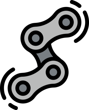 Zincir simgesi PNG biçimi basit siyah ve beyaz vektör illüstrasyonunda bağlantı birliği güvenlik ve gücünü temsil eden dijital tasarım kullanıcı arayüzü için mükemmel modern uygulama logosu minimal web ögesi