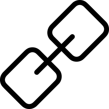 Zincir simgesi PNG biçimi basit siyah ve beyaz vektör illüstrasyonunda bağlantı birliği güvenlik ve gücünü temsil eden dijital tasarım kullanıcı arayüzü için mükemmel modern uygulama logosu minimal web ögesi