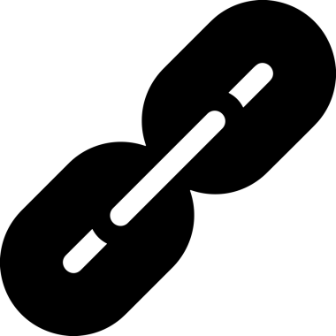 Zincir simgesi PNG biçimi basit siyah ve beyaz vektör illüstrasyonunda bağlantı birliği güvenlik ve gücünü temsil eden dijital tasarım kullanıcı arayüzü için mükemmel modern uygulama logosu minimal web ögesi