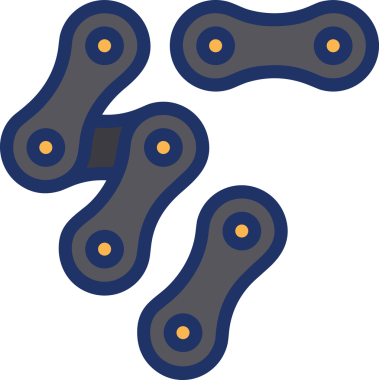 Zincir simgesi PNG biçimi basit siyah ve beyaz vektör illüstrasyonunda bağlantı birliği güvenlik ve gücünü temsil eden dijital tasarım kullanıcı arayüzü için mükemmel modern uygulama logosu minimal web ögesi