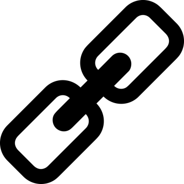 Zincir simgesi PNG biçimi basit siyah ve beyaz vektör illüstrasyonunda bağlantı birliği güvenlik ve gücünü temsil eden dijital tasarım kullanıcı arayüzü için mükemmel modern uygulama logosu minimal web ögesi