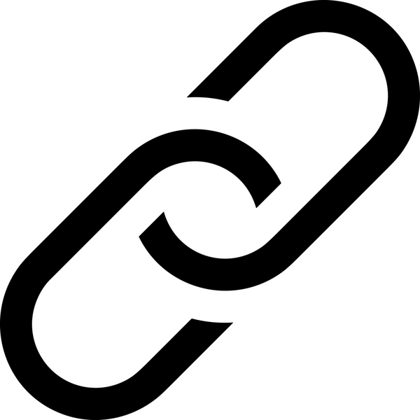 Zincir simgesi PNG biçimi basit siyah ve beyaz vektör illüstrasyonunda bağlantı birliği güvenlik ve gücünü temsil eden dijital tasarım kullanıcı arayüzü için mükemmel modern uygulama logosu minimal web ögesi