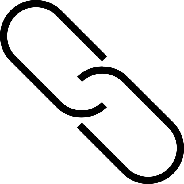 Zincir simgesi PNG biçimi basit siyah ve beyaz vektör illüstrasyonunda bağlantı birliği güvenlik ve gücünü temsil eden dijital tasarım kullanıcı arayüzü için mükemmel modern uygulama logosu minimal web ögesi