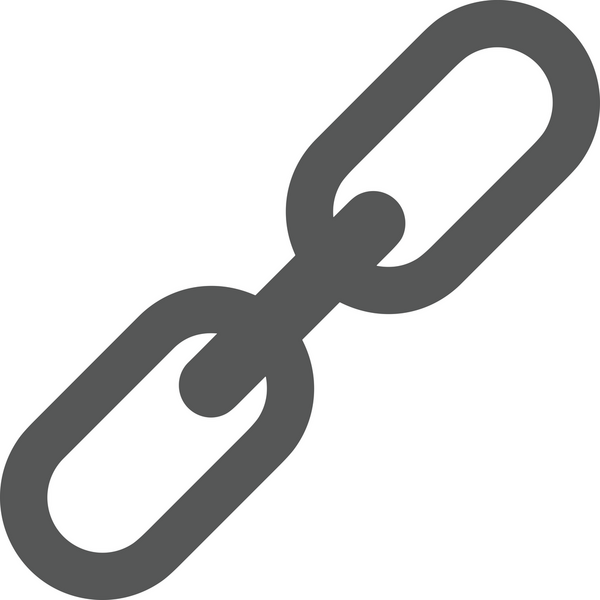 Zincir simgesi PNG biçimi basit siyah ve beyaz vektör illüstrasyonunda bağlantı birliği güvenlik ve gücünü temsil eden dijital tasarım kullanıcı arayüzü için mükemmel modern uygulama logosu minimal web ögesi