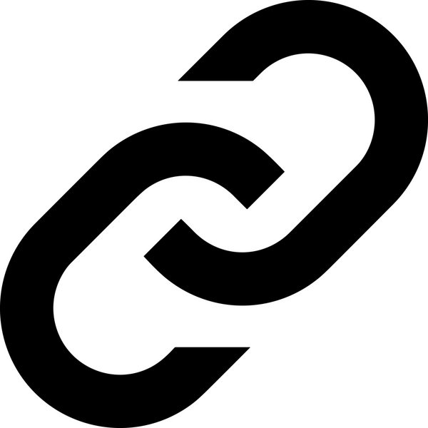 Zincir simgesi PNG biçimi basit siyah ve beyaz vektör illüstrasyonunda bağlantı birliği güvenlik ve gücünü temsil eden dijital tasarım kullanıcı arayüzü için mükemmel modern uygulama logosu minimal web ögesi