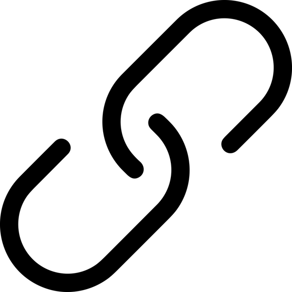 Zincir simgesi PNG biçimi basit siyah ve beyaz vektör illüstrasyonunda bağlantı birliği güvenlik ve gücünü temsil eden dijital tasarım kullanıcı arayüzü için mükemmel modern uygulama logosu minimal web ögesi