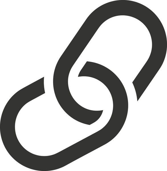 Zincir simgesi PNG biçimi basit siyah ve beyaz vektör illüstrasyonunda bağlantı birliği güvenlik ve gücünü temsil eden dijital tasarım kullanıcı arayüzü için mükemmel modern uygulama logosu minimal web ögesi