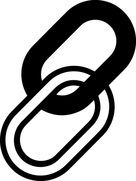 Zincir simgesi PNG biçimi basit siyah ve beyaz vektör illüstrasyonunda bağlantı birliği güvenlik ve gücünü temsil eden dijital tasarım kullanıcı arayüzü için mükemmel modern uygulama logosu minimal web ögesi