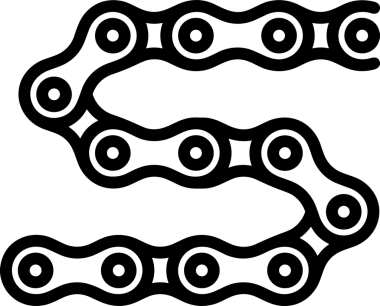 Zincir simgesi PNG biçimi basit siyah ve beyaz vektör illüstrasyonunda bağlantı birliği güvenlik ve gücünü temsil eden dijital tasarım kullanıcı arayüzü için mükemmel modern uygulama logosu minimal web ögesi