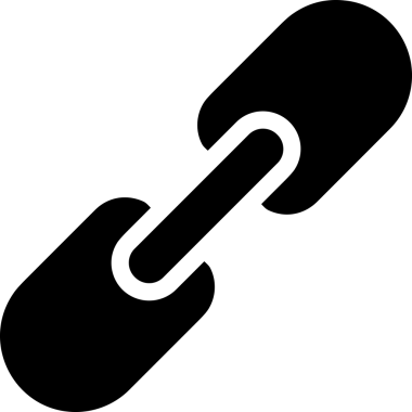 Zincir simgesi PNG biçimi basit siyah ve beyaz vektör illüstrasyonunda bağlantı birliği güvenlik ve gücünü temsil eden dijital tasarım kullanıcı arayüzü için mükemmel modern uygulama logosu minimal web ögesi