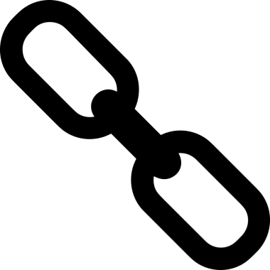 Zincir simgesi PNG biçimi basit siyah ve beyaz vektör illüstrasyonunda bağlantı birliği güvenlik ve gücünü temsil eden dijital tasarım kullanıcı arayüzü için mükemmel modern uygulama logosu minimal web ögesi