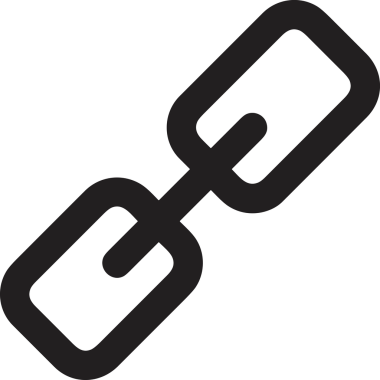 Zincir simgesi PNG biçimi basit siyah ve beyaz vektör illüstrasyonunda bağlantı birliği güvenlik ve gücünü temsil eden dijital tasarım kullanıcı arayüzü için mükemmel modern uygulama logosu minimal web ögesi