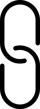 Zincir simgesi PNG biçimi basit siyah ve beyaz vektör illüstrasyonunda bağlantı birliği güvenlik ve gücünü temsil eden dijital tasarım kullanıcı arayüzü için mükemmel modern uygulama logosu minimal web ögesi