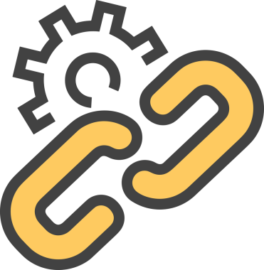 Zincir simgesi PNG biçimi basit siyah ve beyaz vektör illüstrasyonunda bağlantı birliği güvenlik ve gücünü temsil eden dijital tasarım kullanıcı arayüzü için mükemmel modern uygulama logosu minimal web ögesi