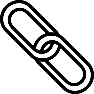 Zincir simgesi PNG biçimi basit siyah ve beyaz vektör illüstrasyonunda bağlantı birliği güvenlik ve gücünü temsil eden dijital tasarım kullanıcı arayüzü için mükemmel modern uygulama logosu minimal web ögesi