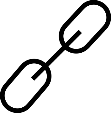 Zincir simgesi PNG biçimi basit siyah ve beyaz vektör illüstrasyonunda bağlantı birliği güvenlik ve gücünü temsil eden dijital tasarım kullanıcı arayüzü için mükemmel modern uygulama logosu minimal web ögesi