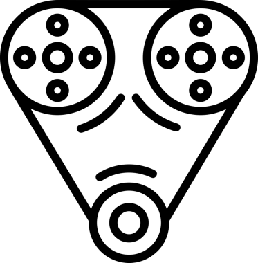 Zincir simgesi PNG biçimi basit siyah ve beyaz vektör illüstrasyonunda bağlantı birliği güvenlik ve gücünü temsil eden dijital tasarım kullanıcı arayüzü için mükemmel modern uygulama logosu minimal web ögesi