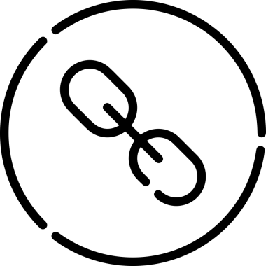 Zincir simgesi PNG biçimi basit siyah ve beyaz vektör illüstrasyonunda bağlantı birliği güvenlik ve gücünü temsil eden dijital tasarım kullanıcı arayüzü için mükemmel modern uygulama logosu minimal web ögesi