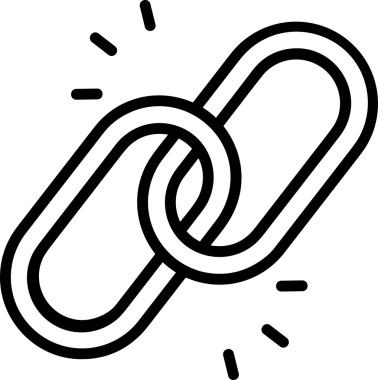 Zincir simgesi PNG biçimi basit siyah ve beyaz vektör illüstrasyonunda bağlantı birliği güvenlik ve gücünü temsil eden dijital tasarım kullanıcı arayüzü için mükemmel modern uygulama logosu minimal web ögesi