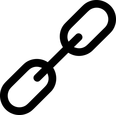 Zincir simgesi PNG biçimi basit siyah ve beyaz vektör illüstrasyonunda bağlantı birliği güvenlik ve gücünü temsil eden dijital tasarım kullanıcı arayüzü için mükemmel modern uygulama logosu minimal web ögesi