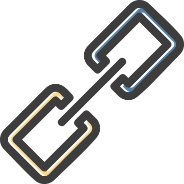 Zincir simgesi PNG biçimi basit siyah ve beyaz vektör illüstrasyonunda bağlantı birliği güvenlik ve gücünü temsil eden dijital tasarım kullanıcı arayüzü için mükemmel modern uygulama logosu minimal web ögesi