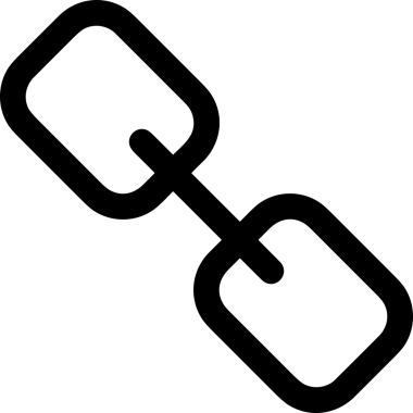 Zincir simgesi PNG biçimi basit siyah ve beyaz vektör illüstrasyonunda bağlantı birliği güvenlik ve gücünü temsil eden dijital tasarım kullanıcı arayüzü için mükemmel modern uygulama logosu minimal web ögesi