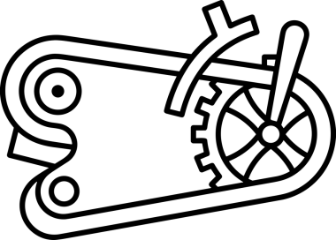 Zincir simgesi PNG biçimi basit siyah ve beyaz vektör illüstrasyonunda bağlantı birliği güvenlik ve gücünü temsil eden dijital tasarım kullanıcı arayüzü için mükemmel modern uygulama logosu minimal web ögesi