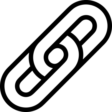 Zincir simgesi PNG biçimi basit siyah ve beyaz vektör illüstrasyonunda bağlantı birliği güvenlik ve gücünü temsil eden dijital tasarım kullanıcı arayüzü için mükemmel modern uygulama logosu minimal web ögesi